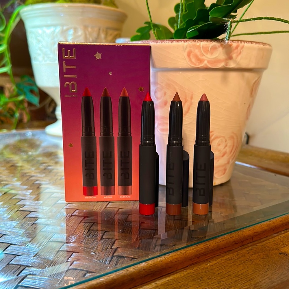 Bite Beauty Midnight Mood 3PC Mini Power Move Creamy Lip Crayon Trio